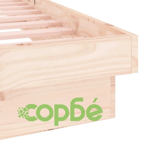 Рамка за легло с LED осветление 160x200 см масивно дърво ➤ топ цена ➤ sorbe.bg