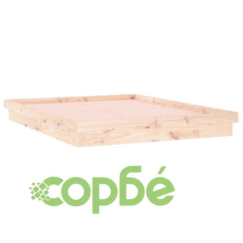 LED рамка за легло 180x200 см Super King дърво масив ➤ топ цена ➤ sorbe.bg