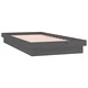 LED рамка за легло сива 75x190 см Small Single дърво масив