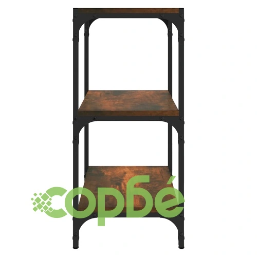 Библиотека опушен дъб 40x33x70,5 см инженерно дърво и стомана ➤ топ цена ➤ sorbe.bg