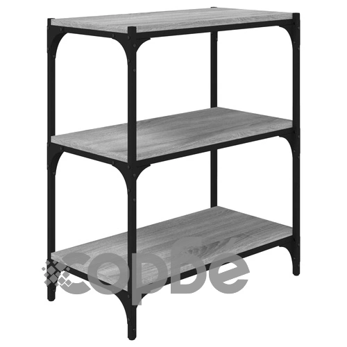 Библиотека сив сонома 60x33x70,5 см инженерно дърво и стомана ➤ топ цена ➤ sorbe.bg