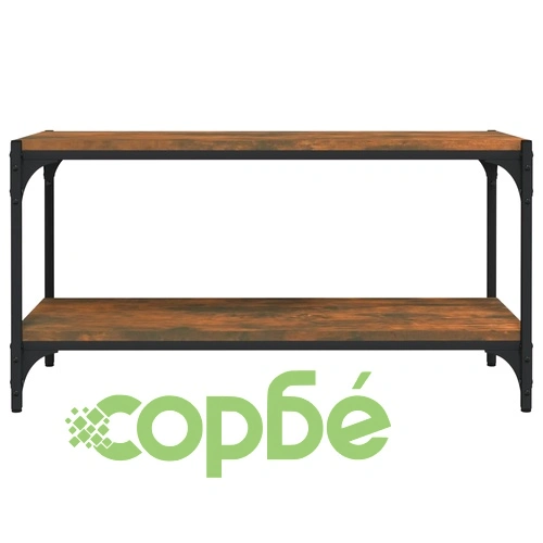 ТB шкаф, опушен дъб, 80x33x41 см, инженерно дърво и стомана ➤ топ цена ➤ sorbe.bg