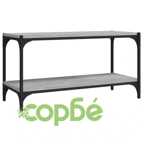 ТB шкаф, сив сонома, 80x33x41 см, инженерно дърво и стомана ➤ топ цена ➤ sorbe.bg