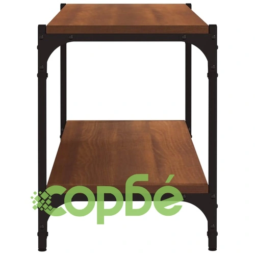 ТB шкаф, кафяв дъб, 80x33x41 см, инженерно дърво и стомана ➤ топ цена ➤ sorbe.bg