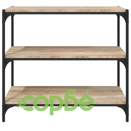 Библиотека дъб сонома 80x33x70,5 см, инженерно дърво и стомана ➤ топ цена ➤ sorbe.bg