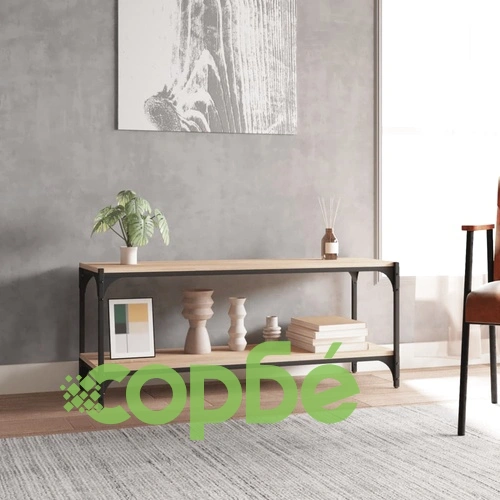ТB шкаф, дъб сонома, 100x33x41 см, инженерно дърво и стомана ➤ топ цена ➤ sorbe.bg