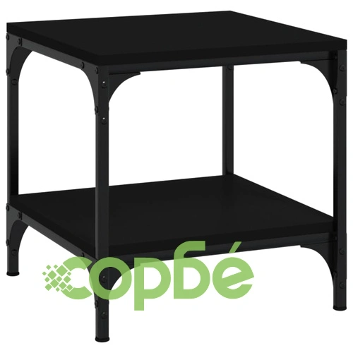 Странични маси, 2 бр, черни, 40x40x40 см, инженерно дърво ➤ топ цена ➤ sorbe.bg