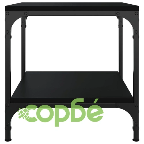 Странични маси, 2 бр, черни, 40x40x40 см, инженерно дърво ➤ топ цена ➤ sorbe.bg