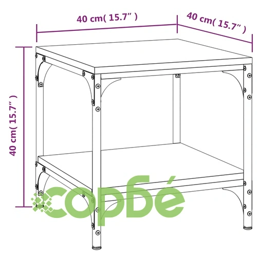 Странични маси, 2 бр, черни, 40x40x40 см, инженерно дърво ➤ топ цена ➤ sorbe.bg