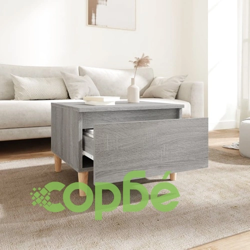 Странични маси, 2 бр, сив сонома, 50x46x35 см, инженерно дърво ➤ топ цена ➤ sorbe.bg