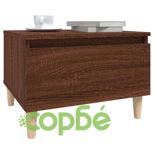 Странични маси, 2 бр, Кафяв дъб, 50x46x35 см, инженерно дърво ➤ топ цена ➤ sorbe.bg