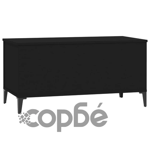 Маса за кафе, черна, 90x44,5x45 см, инженерно дърво ➤ топ цена ➤ sorbe.bg