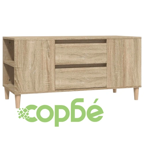 ТВ шкаф, сонома дъб, 102x44,5x50 см, инженерно дърво ➤ топ цена ➤ sorbe.bg