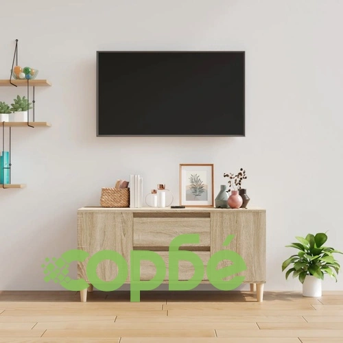 ТВ шкаф, сонома дъб, 102x44,5x50 см, инженерно дърво ➤ топ цена ➤ sorbe.bg