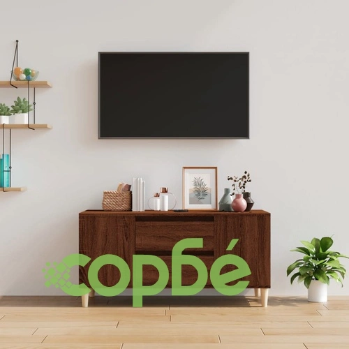 ТВ шкаф, кафяв дъб, 102x44,5x50 см, инженерно дърво ➤ топ цена ➤ sorbe.bg