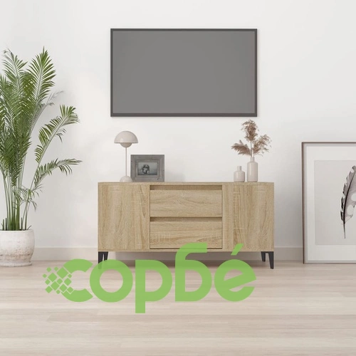 ТВ шкаф, сонома дъб, 102x44,5x50 см, инженерно дърво ➤ топ цена ➤ sorbe.bg