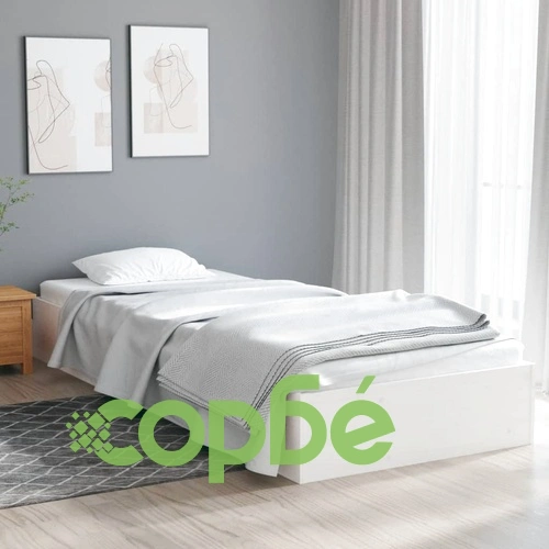 Рамка за легло, бяла, бор масив, 90x190 см, Single ➤ топ цена ➤ sorbe.bg