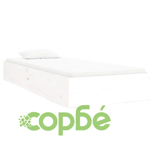 Рамка за легло, бяла, бор масив, 90x190 см, Single ➤ топ цена ➤ sorbe.bg