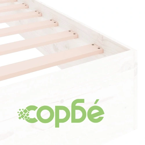 Рамка за легло, бяла, бор масив, 90x190 см, Single ➤ топ цена ➤ sorbe.bg