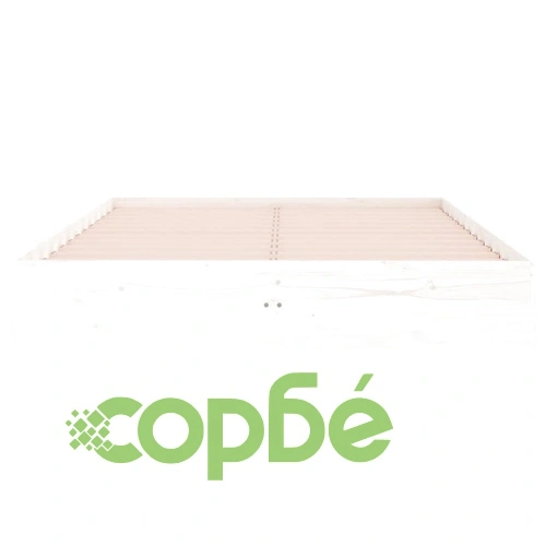 Рамка за легло, бяла, масивно дърво, 140x190 см ➤ топ цена ➤ sorbe.bg