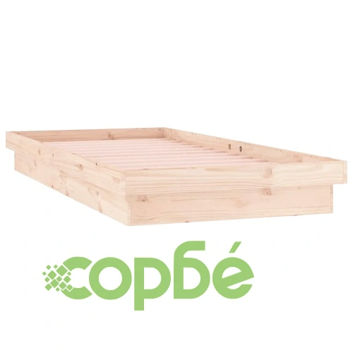 LED рамка за легло 90x190 см Single масивна дървесина ➤ топ цена ➤ sorbe.bg