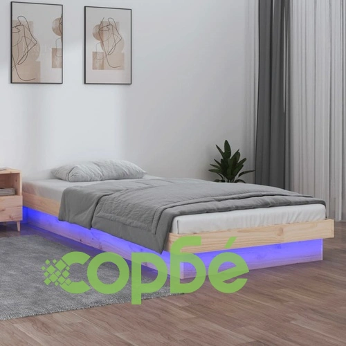 LED рамка за легло 90x190 см Single масивна дървесина ➤ топ цена ➤ sorbe.bg