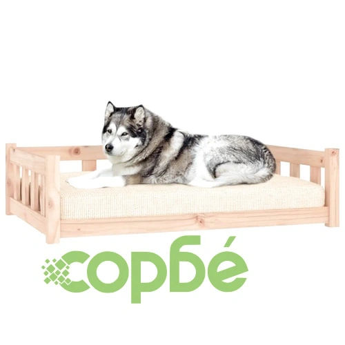 Кучешко легло, 105,5x75,5x28 см, борова дървесина масив ➤ топ цена ➤ sorbe.bg