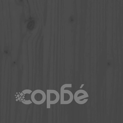 Дневно легло без матрак, сив, борово дърво масив, 90x200 см ➤ топ цена ➤ sorbe.bg