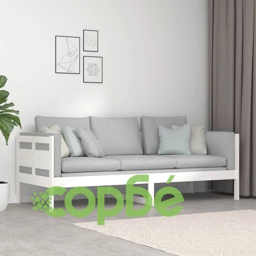 Дневно легло, бяло, борово дърво масив, 80x200 см ➤ топ цена ➤ sorbe.bg