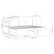 Разтегателно дневно легло без матрак меденокафяво 2x(90x200) см