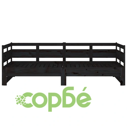 Разтегателно дневно легло, без матрак, черно, 2x(90x200) см ➤ топ цена ➤ sorbe.bg