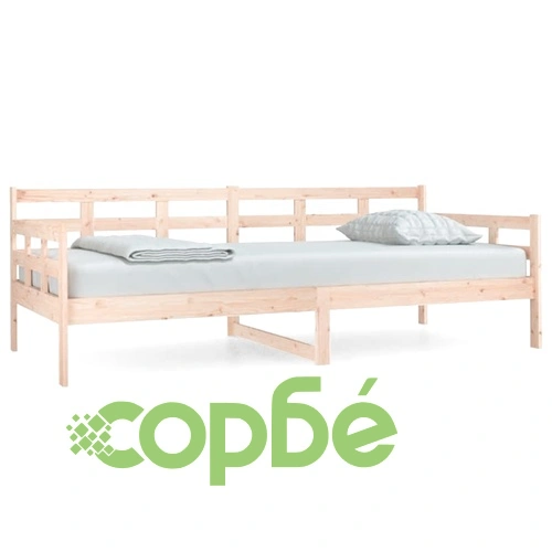 Дневно легло, борово дърво масив, 90x200 см ➤ топ цена ➤ sorbe.bg