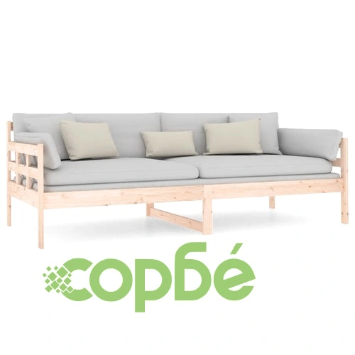 Дневно легло, борово дърво масив, 90x200 см ➤ топ цена ➤ sorbe.bg