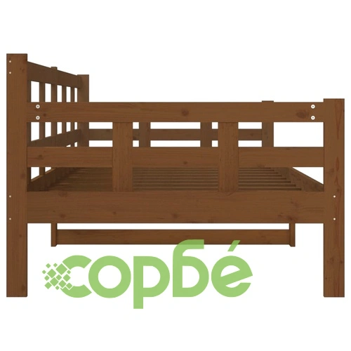 Дневно легло, меденокафяво, борово дърво масив, 90x190 см ➤ топ цена ➤ sorbe.bg