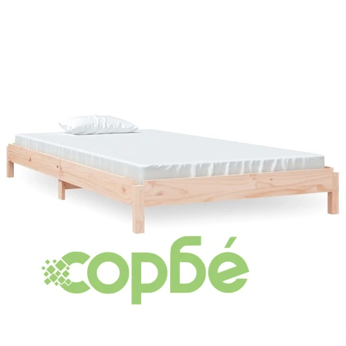 Стифиращо легло 90x200 см масивно борово дърво ➤ топ цена ➤ sorbe.bg