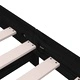 Стифиращо легло, черно, борово дърво масив, 90x200 см