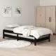 Стифиращо легло, черно, 90x190 см, борово дърво масив