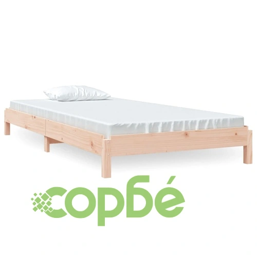 Стифиращо легло 75x190 см масивно борово дърво ➤ топ цена ➤ sorbe.bg