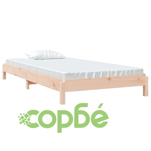 Стифиращо легло 75x190 см масивно борово дърво ➤ топ цена ➤ sorbe.bg