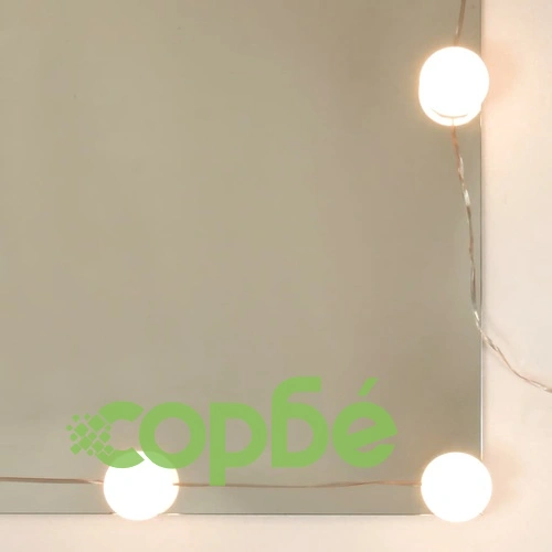 Тоалетка с LED, кафяв дъб, 74,5x40x141 см ➤ топ цена ➤ sorbe.bg