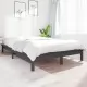 Рамка за легло, сива, бор масив, 140х200 см