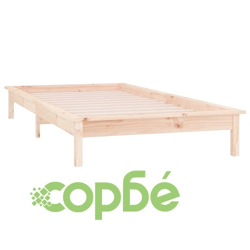 Рамка за легло с LED осветление 90x200 см масивно дърво ➤ топ цена ➤ sorbe.bg