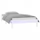 Рамка за легло с LED осветление бяла 100x200 см масивно дърво