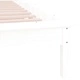 Рамка за легло с LED осветление бяла 100x200 см масивно дърво