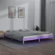 Рамка за легло с LED осветление 160x200 см масивно дърво