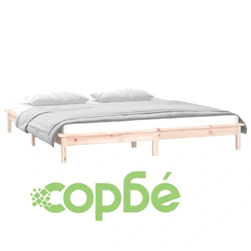 LED рамка за легло 180x200 см Super King дърво масив ➤ топ цена ➤ sorbe.bg