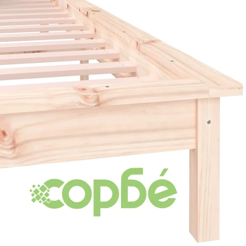 LED рамка за легло 180x200 см Super King дърво масив ➤ топ цена ➤ sorbe.bg