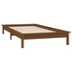LED легло меденокафяво 75x190 см Small Single масивна дървесина