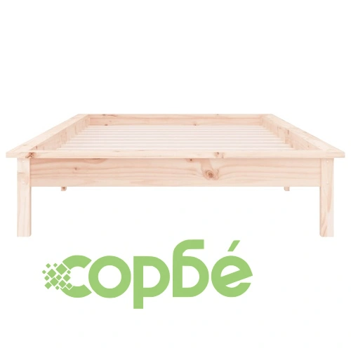 LED рамка за легло 90x190 см Single масивна дървесина ➤ топ цена ➤ sorbe.bg