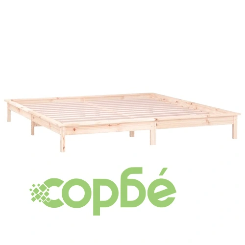 LED рамка за легло 135x190 см Double масивно дърво ➤ топ цена ➤ sorbe.bg